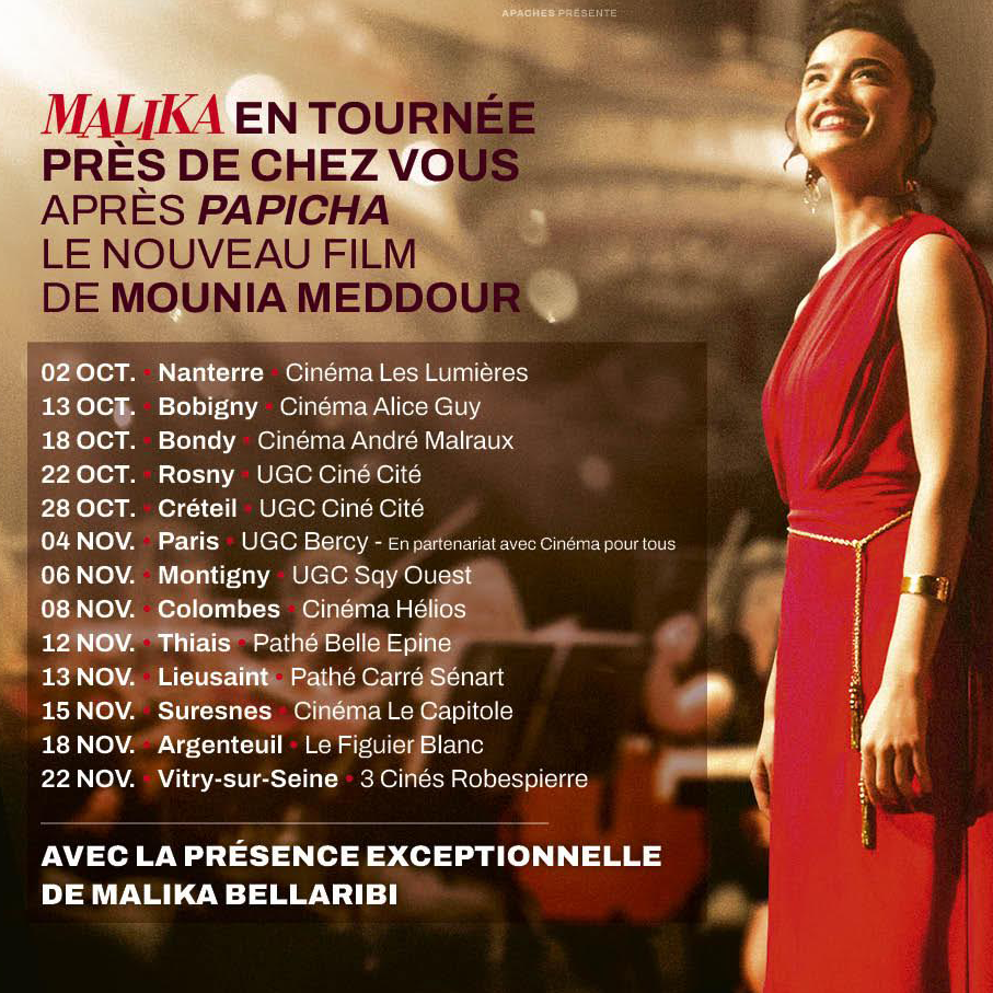 Avant-premières du film "Malika" avec la présence de Malika Bellaribi - Vignette carrée